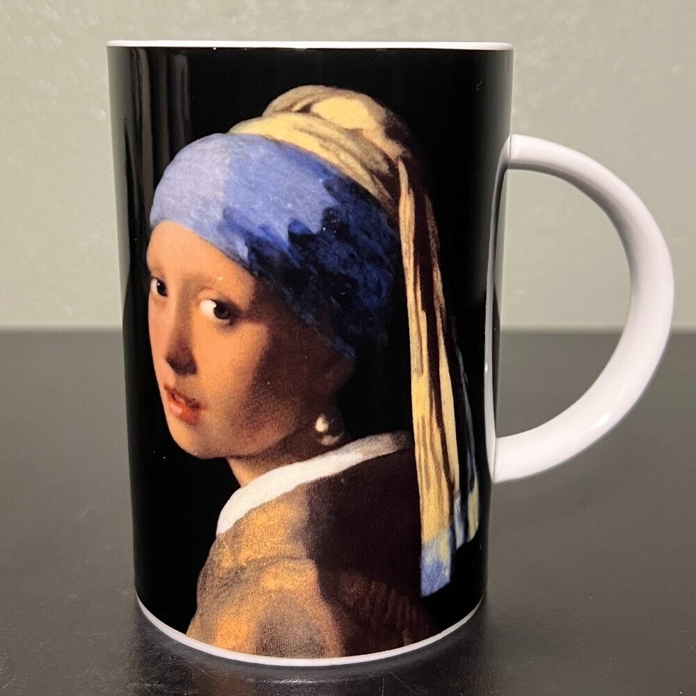 Vtg Girl with a Pearl Earring Johannes Vermeer Mauritshuis Art Museum Cup Mug